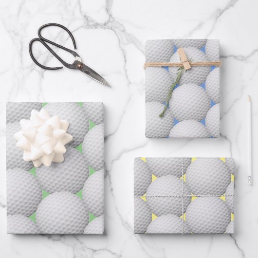 Golf Balls Abstract ontwerp — Papierset voor overv Inpakpapier Vel (Voorkant)