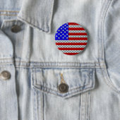 Golf Balls American Flag Round Button (In situ)