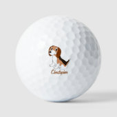 Golf Balls Beagle Dog Design Golfballen (Voorkant)