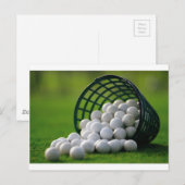 Golf Balls Bucket Briefkaart (Voorkant / Achterkant)