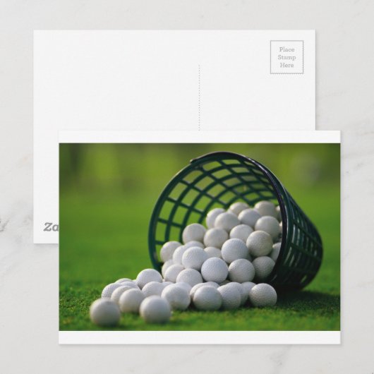 Golf Balls Bucket Briefkaart (Voorkant / Achterkant)