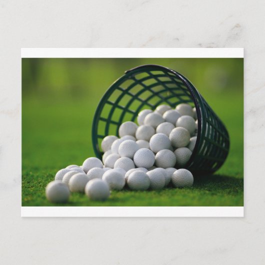 Golf Balls Bucket Briefkaart (Voorkant)