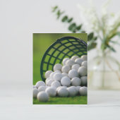Golf Balls Bucket Briefkaart (Staand voorkant)