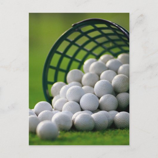 Golf Balls Bucket Briefkaart (Voorkant)