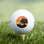 Golf Balls - "Desert Gold Sunset" door All Joy Art Golfballen (Insitu Shirt)