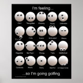 Golf Balls EmotiChart Poster (Voorkant)