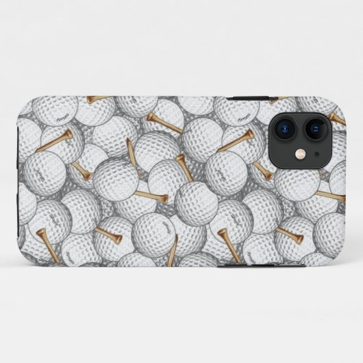 Golf Balls en T - shirts Iphone Case (Achterkant (horizontaal))