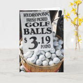 Golf Balls Greeting Hydroponic Kaart (Gele Bloem)
