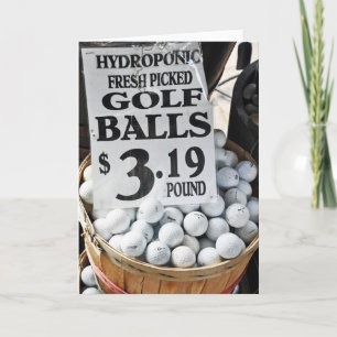 Golf Balls Greeting Hydroponic Kaart