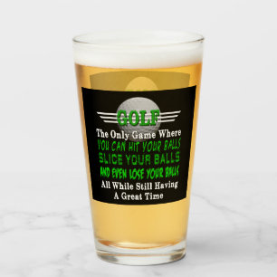 Golf Balls Humor Glas