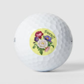 GOLF BALLS - Kleurrijk Floral Bouquet Design Golfballen (Voorkant)