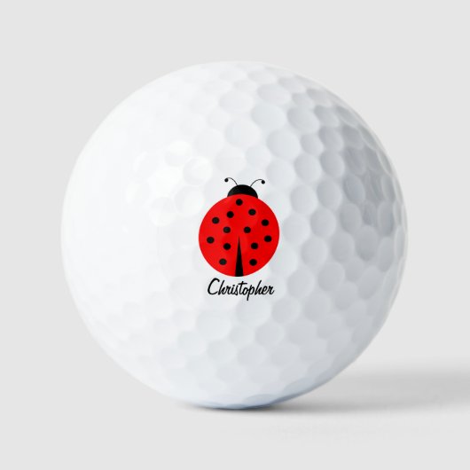 Golf Balls Ladybug Design Golfballen (Voorkant)