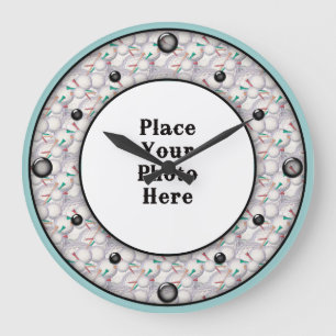 Golf Balls Lijst je fotowandklok Grote Klok