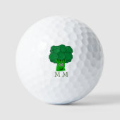 Golf Balls Monogrammed Broccoli Design Golfballen (Voorkant)