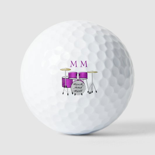 Golf Balls Monogrammed Drum Kit Ontwerp Golfballen (Voorkant)