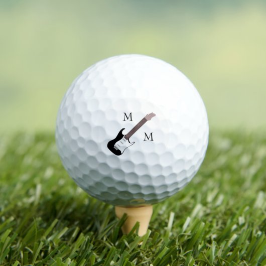 Golf Balls Monogrammed Elektrische Gitaar Design Golfballen (Insitu Shirt)