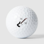 Golf Balls Monogrammed Elektrische Gitaar Design Golfballen (Voorkant)