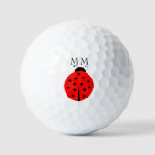 Golf Balls Monogrammed lieveheersbeestje Design Golfballen (Voorkant)
