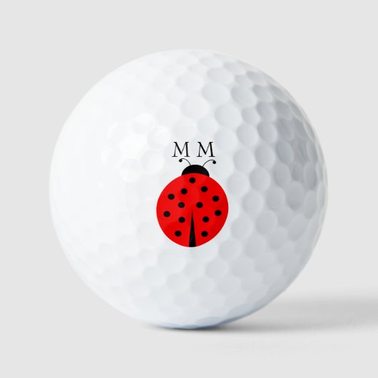 Golf Balls Monogrammed lieveheersbeestje Design Golfballen (Voorkant)