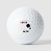 Golf Balls Monogrammed Vier Azen Ontwerp Golfballen (Voorkant)