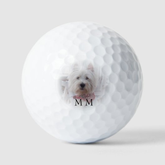 Golf Balls Monogrammed West Highland Terrier Hond Golfballen (Voorkant)