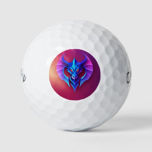 Golf Balls Neon Wyrm Emblem Golfballen (Voorkant)