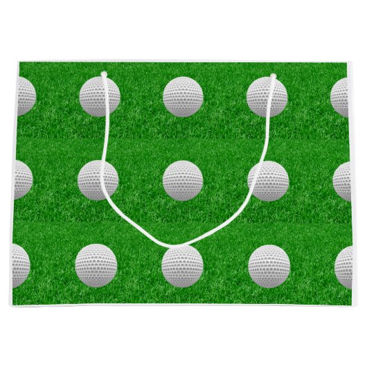 Golf Balls on Lawn Large Cadeautasje (Voorkant)