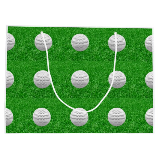 Golf Balls on Lawn Large Cadeautasje (Achterkant)