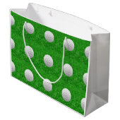 Golf Balls on Lawn Large Cadeautasje (Achterkant Gekanteld)