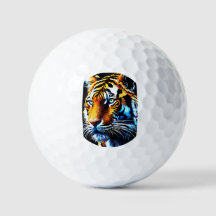 Golf Balls ontwerp van tijger gezicht.well come