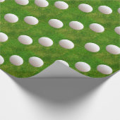 Golf Balls op Green Grass Cadeaupapier (Hoek)