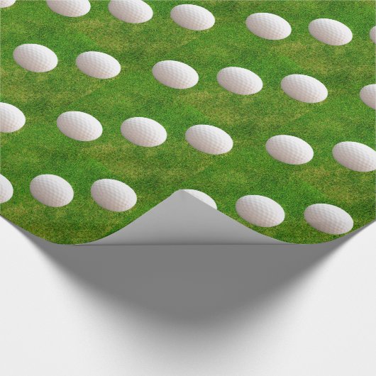 Golf Balls op Green Grass Cadeaupapier (Hoek)