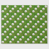 Golf Balls op Green Grass Cadeaupapier (Vlak)