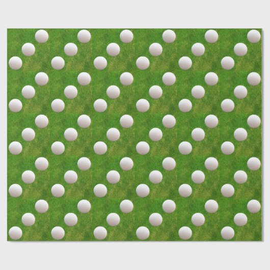 Golf Balls op Green Grass Cadeaupapier (Vlak)