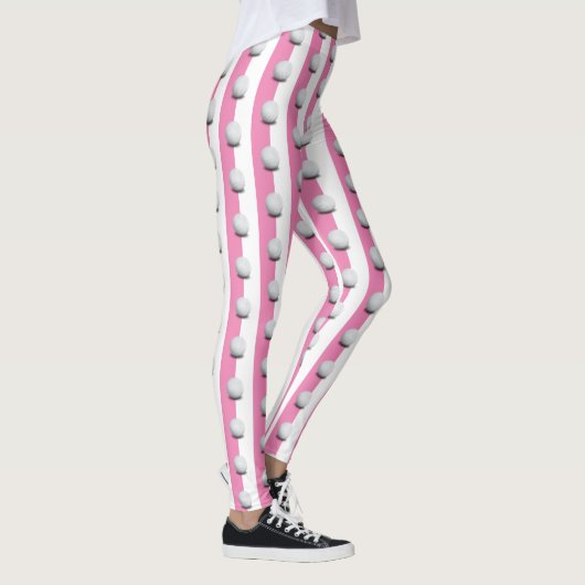 Golf Balls Pattern | Cool giro roze sport gift Leggings (Rechts)