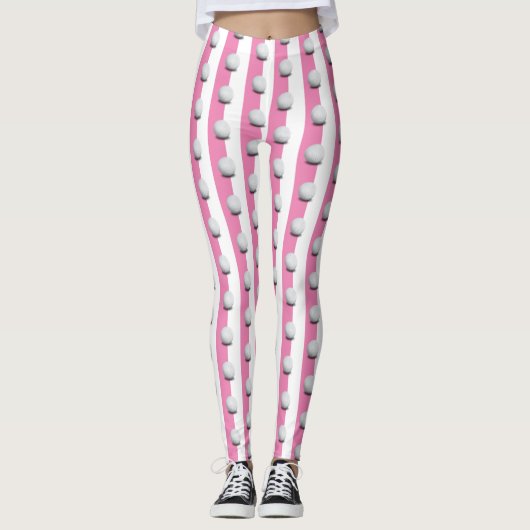 Golf Balls Pattern | Cool giro roze sport gift Leggings (Voorkant)