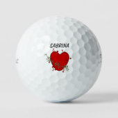 Golf Balls "Red Heart" Golfballen (Voorkant)