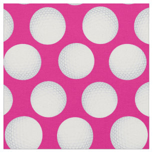 Golf Balls Sports Golfing Pink Girls Stof