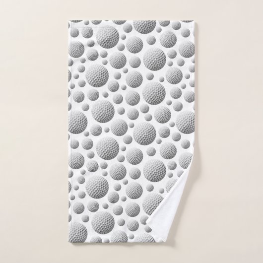 Golf Balls White Bad Handdoek (Handdoek)
