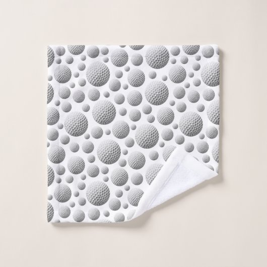Golf Balls White Bad Handdoek (Wasdoekje)