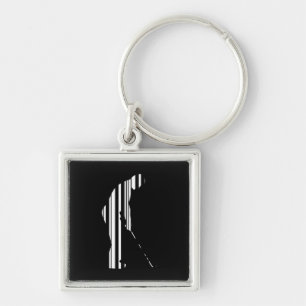 GOLF BAR CODE Golfer Golfing Sport Patroon Ontwerp Sleutelhanger