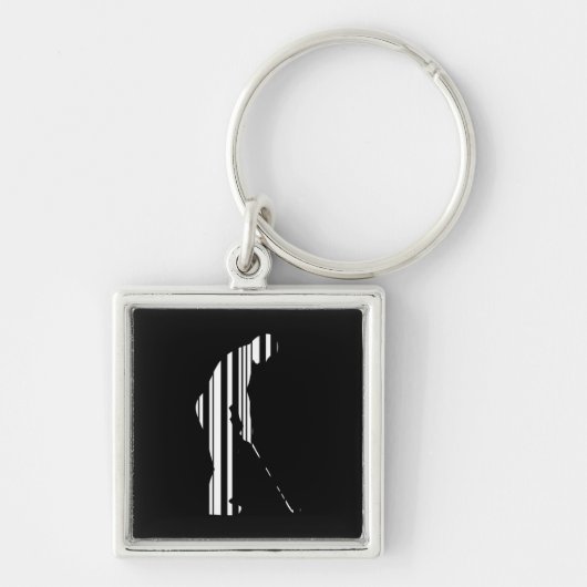 GOLF BAR CODE Golfer Golfing Sport Patroon Ontwerp Sleutelhanger (Voorkant)