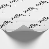 GOLF BAR CODE Golfer Golfing Sports Pattern Design Cadeaupapier (Hoek)