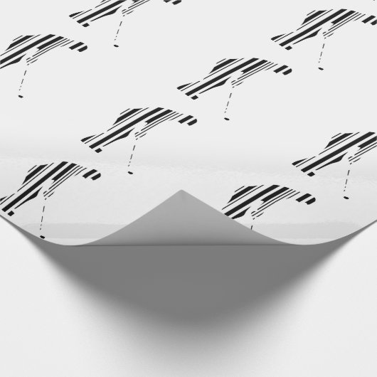 GOLF BAR CODE Golfer Golfing Sports Pattern Design Cadeaupapier (Hoek)