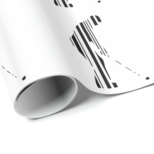 GOLF BAR CODE Golfer Golfing Sports Pattern Design Cadeaupapier (Rol Hoek)