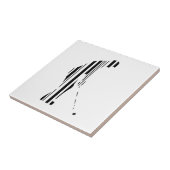 GOLF BAR CODE Golfer Golfing Sports Pattern Design Tegeltje (Zijkant)