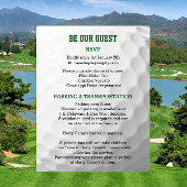 Golf Bar Mitzvah Gasteninformatie Kaart