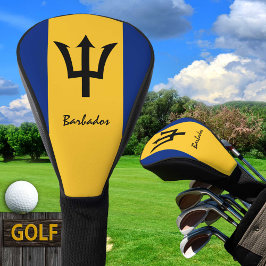 Golf Barbados en Barbados Vlag/Golf Clubs Hoesjes Golfheadcover