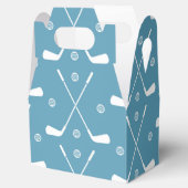 Golf Bat en blauwe achtergrond Bedankdoosjes (Geopend)