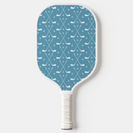 Golf Bat en blauwe achtergrond Pickleball Paddle